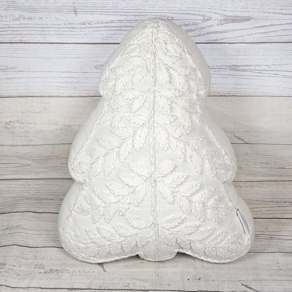 Cupcakes and Cashmere Christmas Star White Christmas Tree Pillow Home Decor